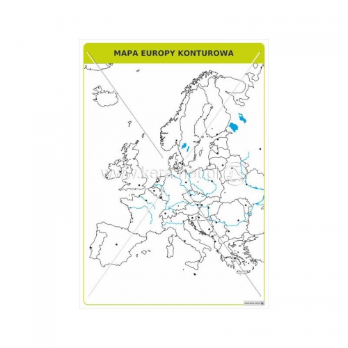 2912 Mapa Europy konturowa