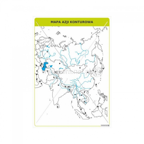 2913 Mapa Azji konturowa