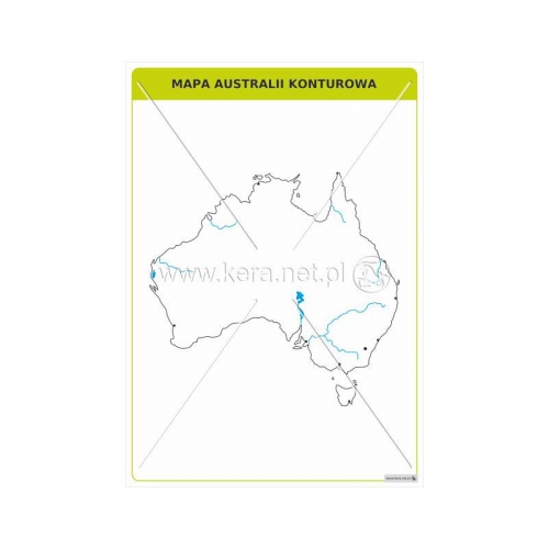 2917 Mapa Australii konturowa