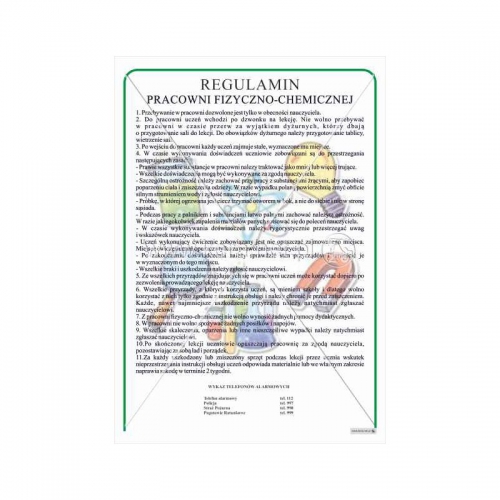 2968 Regulamin pracowni fizyczno-chemicznej