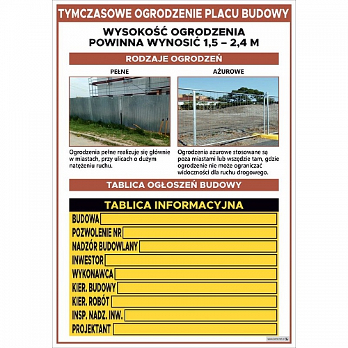 3667 Tymczasowe ogrodzenie placu budowy