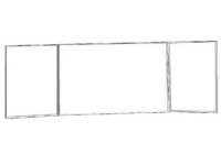 Tablica szkolna biała (tryptyk) 340x100cm
