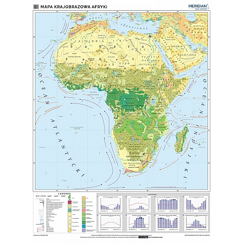 Afryka - mapa krajobrazowa 200 x 150 cm
