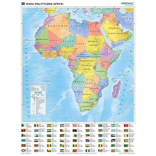 Afryka - ścienna mapa polityczna 200 x 150 cm