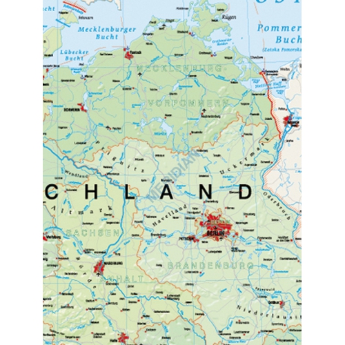 Deutschsprachige Länder politisch 120x160 cm