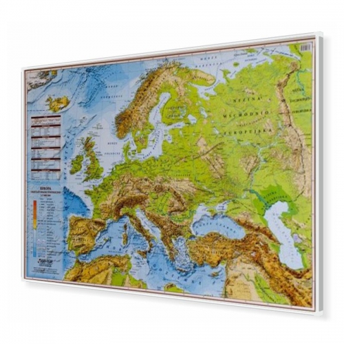 Europa fizyczna 100x70cm. Mapa magnetyczna.
