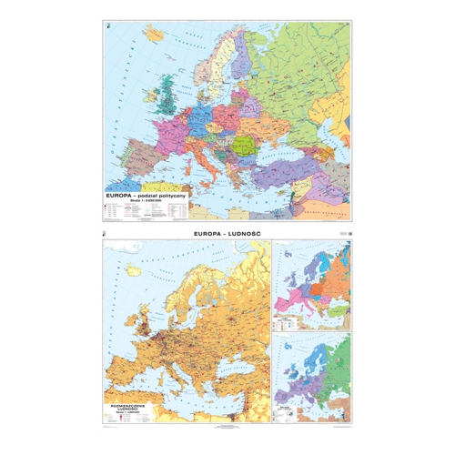 Europa. Mapa polityczna/Rozmieszczenie ludności