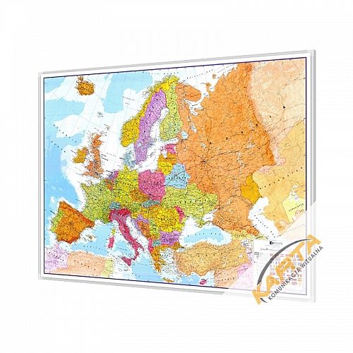 Europa Polityczno-Drogowa 142x100 cm. Mapa do wpinania