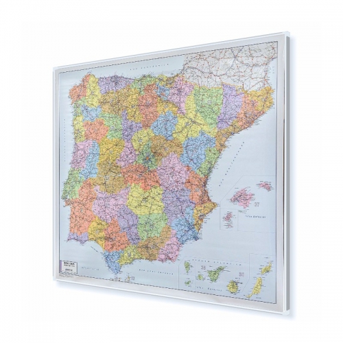 Hiszpania i Portugalia Kodowa 110x90 cm. Mapa magnetyczna