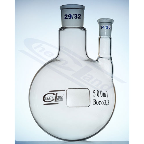 Kolba kulista 2 szyje proste 01000ml 29/32 i 14/23