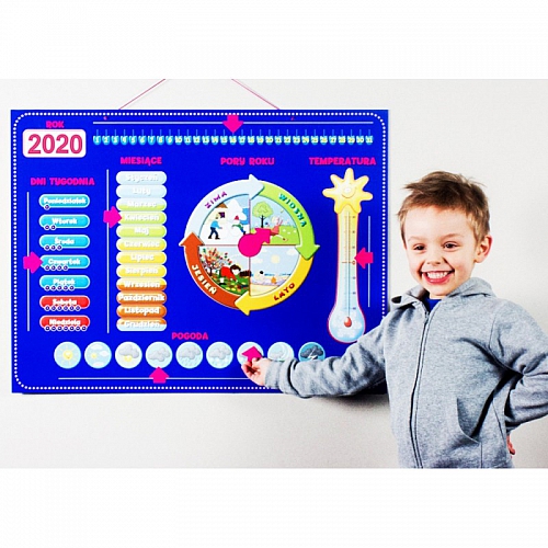 Magnetyczny kalendarz pogody 2025r. - 2029r. (80cm x 60cm)