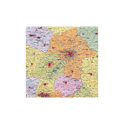 Mapa administracyjna Polski (stan na 202) 160x120 cm