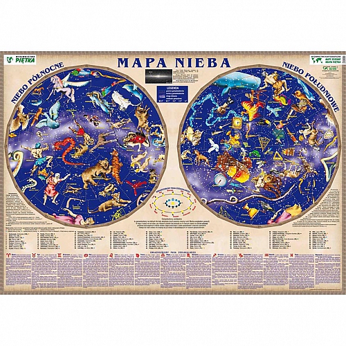 MAPA ŚCIENNA NIEBA