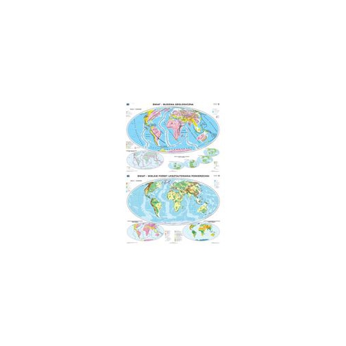 Mapa tematyczna świata. Budowa geologiczna/Wielkie formy ukształtowania powierzchni