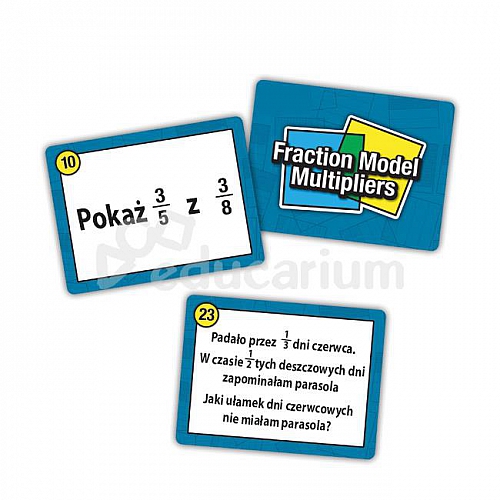 Mnożymy ułamki zwykłe - poziom 2 - 5 kompletów uczniowskich + karty ćwiczeniowe