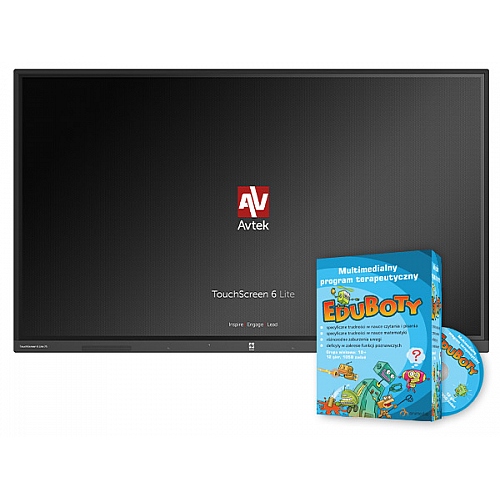 Monitor interaktywny Avtek TouchScreen 6 Lite 75 z oprogramowaniem EduBoty