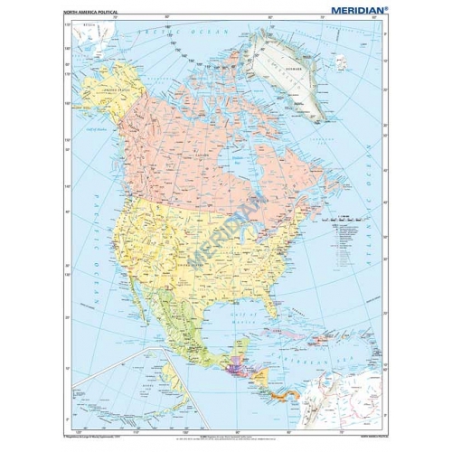 North America political 200x150 cm