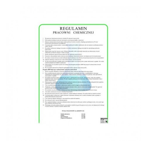 084 Regulamin pracowni chemicznej