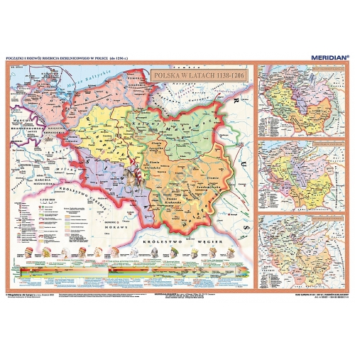 Rozbicie dzielnicowe Polski 160x120 cm