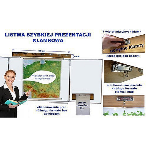 ŚCIENNA LISTWA SZYBKIEJ EKSPOZYCJI - KLAMROWA