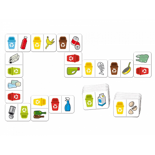 Sortowanie śmieci - Domino