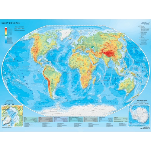 Świat fizyczny z elementami ekologii (2021) - mapa ścienna 160x120 cm
