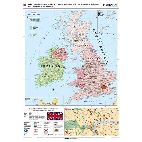 The British Isles Political 160x120 cm