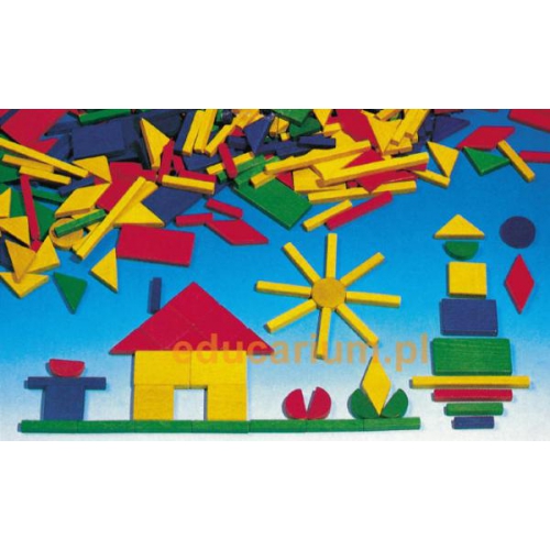 Układanka geometryczna - duży zestaw figur