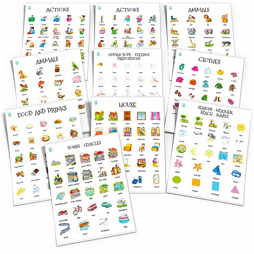 Vocabulary Active Posters - zestaw 10 plakatów