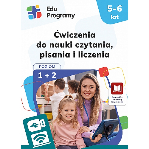 Ćwiczenia do nauki czytania, pisania i liczenia, Poziom 1+2, Wersja PRO