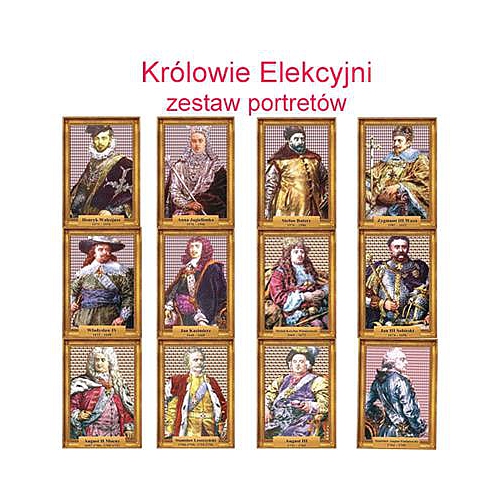 Zestaw portretów Królowie Elekcyjni w folii