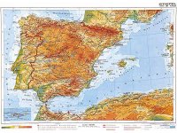 Hiszpania i Portugalia - mapa fizyczna