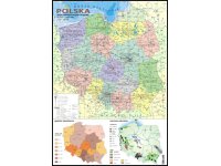 Mapa administracyjno-drogowa + mapki zaludnienia i surowców