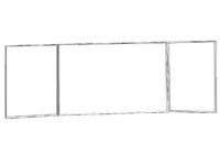 Tablica szkolna biała (tryptyk) 340x100cm