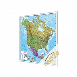 Ameryka Północna polityczna 99x119cm. Mapa do wpinania