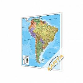 Ameryka Południowa polityczna 99x119cm. Mapa do wpinania