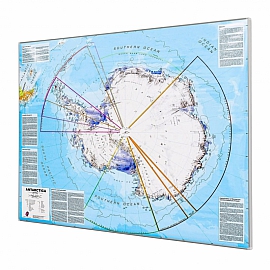 Antarktyda 126x102cm. Mapa do wpinania