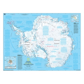 Antarktyda - ścienna mapa fizyczna 200x150 cm