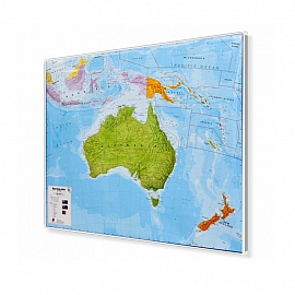 Australia polityczna 119x99cm. Mapa do wpinania