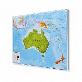 Australia polityczna 119x99cm. Mapa magnetyczna