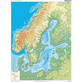 Baltic Sea physical - mapa ścienna w języku angielskim 200 x 150 cm