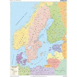 Baltic Sea political - mapa ścienna w języku angielskim 160 x 120 cm