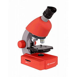 Bresser - Mikroskop 40x-640x Junior czerwony, fotoadapter do smartfonów