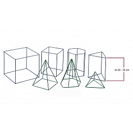 Wielkie bryły szkieletowe 7 sztuk metalowe Geometryczne Bryły Kształty 3D