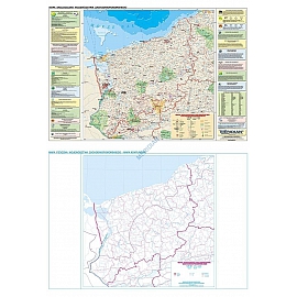 DUO Zachodniopomorskie - ścienna mapa ekologiczna/ konturowa