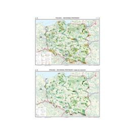 Dwustronna mapa tematyczna. Ochrona przyrody w Polsce z wersją ćwiczeniową.