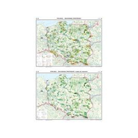 Dwustronna mapa tematyczna. Ochrona przyrody w Polsce z wersją ćwiczeniową.