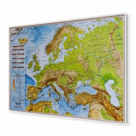 Europa fizyczna 100x70cm. Mapa do wpinania.