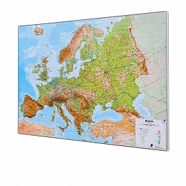 Europa fizyczna 140x100cm. Mapa do wpinania