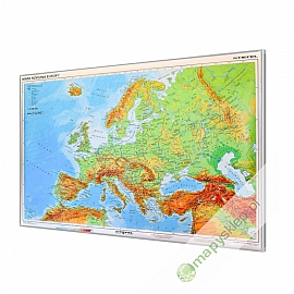 Europa fizyczna 160x110 cm. Mapa do wpinania